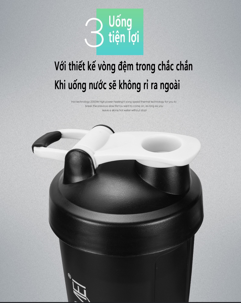 Mô tả Bình Nước Thể Thao Bảo Hành 12 Tháng Chai Nước Tập Gym Thân Tháo Rời Chất Liệu Nhựa An Toàn Cleacco BORO SPORT - 6