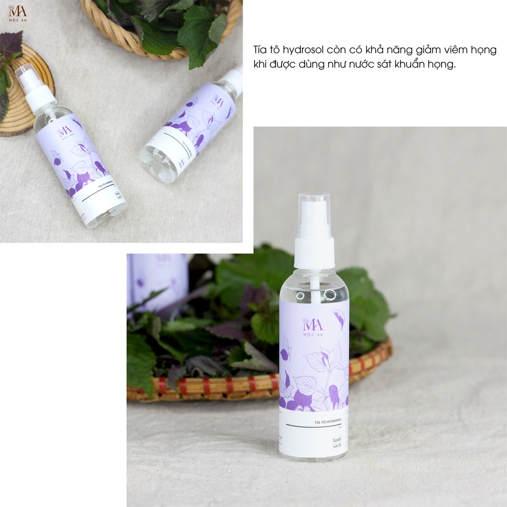 Mô tả Toner Tía Tô Hydrosol Mờ Thâm Nám, Tàn Nhàng - Mộc An 100ml - 6
