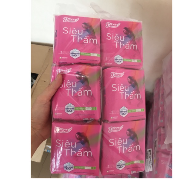 Combo 6 gói Băng vệ sinh DIANA siêu thấm siêu mỏng không cánh