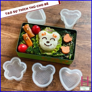 Bộ 7 Khuôn ép cơm tạo hình, làm cơm nắm, làm bánh cho bé - bằng nhựa trong suốt siêu đẹp { H }