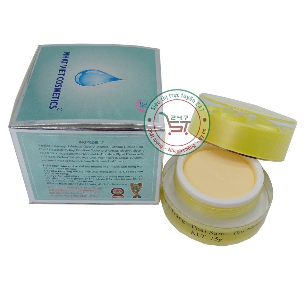 Kem dưỡng Trắng da mặt Ngừa sạm Tàn nhang Xóa nhăn Tái tạo da Nairem 13g (Xanh dương-Xám)