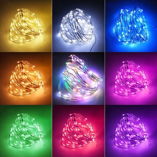 10M 100LED Dây Đèn Led Vòng Hoa Đèn Cổ Tích Giáng Sinh Ngày Lễ Cưới Trang Trí Chạy Bằng Pin Vòng Hoa Ngoài Trời Đèn Phòng Trang Trí