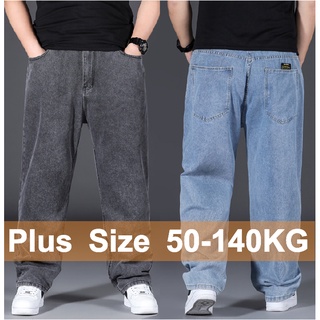 【Plus Size】quần Jean Denim Ống Rộng Thời Trang Đường Phố Hợp Xu Hướng Cho Nam