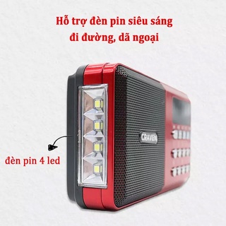 Loa đài FM Craven CR-65 có khe Thẻ nhớ/ USB/ Tai nghe/ Đèn pin - dùng pin sạc BL-5C