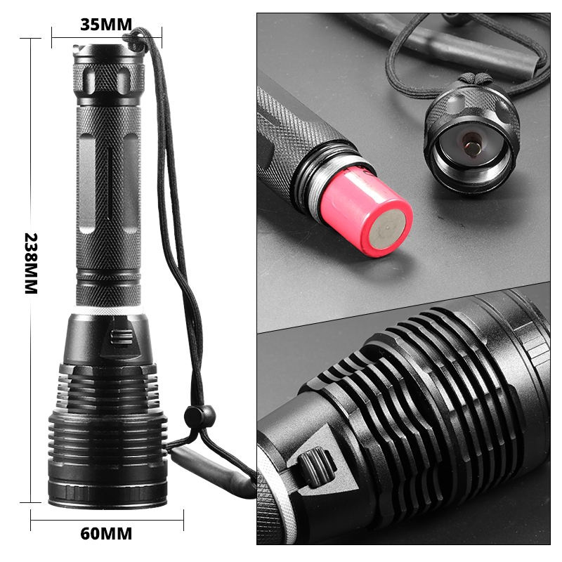 PUTEER Đèn Pin Lặn XHP70.2 Chống Thấm Nước Tới 100m, Dành Cho Diver