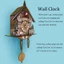 SHUPUN Cuckoo Đồng Hồ Thạch Anh Gỗ Phòng Khách Thủ Công Chuông Đồng Hồ Báo Thức