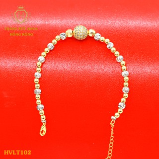 Vòng Tay, Lắc Tay Nữ Mặt Đính Đá Xi Mạ Vàng Non Cao Cấp - Trang Sức Hava Hong Kong - HVLT102