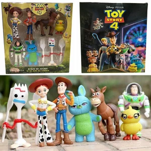 4 Đồ chơi hộp bánh Topper hình hành động Woody Lightyear Rex Alien 7 CÁI