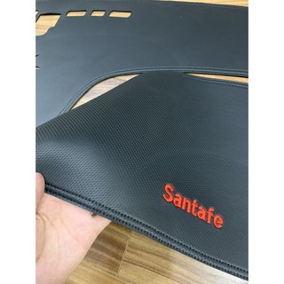 Thảm Taplo Da Vân Carbon Cao cấp- Xe HYUNDAI SANTAFE 2013 - 2018, 2025 Hàng loại 1 - Giá tận xưởng