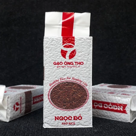 Gạo Lứt Đỏ Huyết Rồng 1Kg - Thương hiệu Gạo Ông Thọ - Tốt cho sức khỏe, an kiêng, tiểu đường, giảm cân, cao huyết áp
