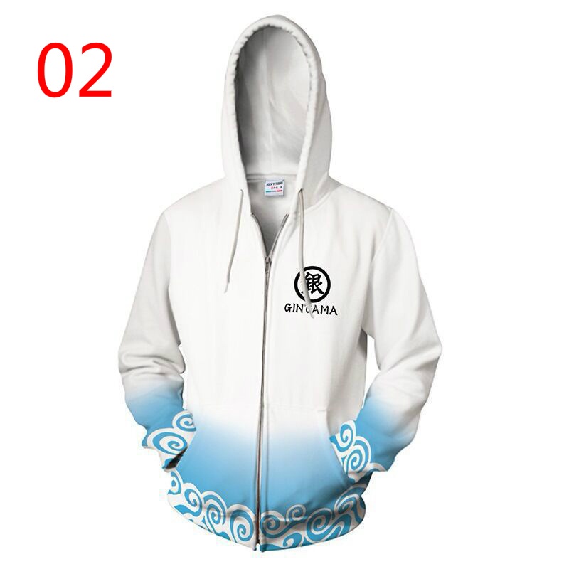 GINTAMA Sakata Gintoki hoodie với thiết kế in 3D - Áo khoác ngoài