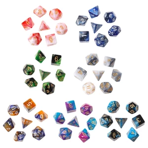 Set 7 xúc xắc đa diện phong cách D4-D20 chất lượng cao