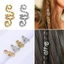 BORAGETE Dreadlock Kẹp Kim Loại Bím Xoắn Ốc Tóc Giả Hạt