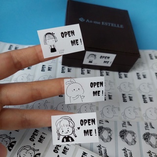 Set 90 Tem dán niêm phong dễ thương open me kích thước 35x22mm, mẫu ngẫu nhiên