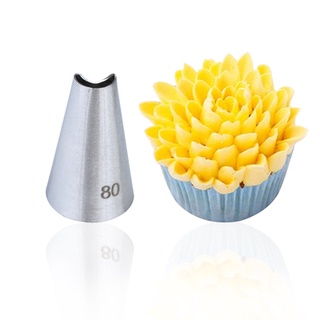 Đui Bắt Kem, Đuôi Bắt Kem Hoa Cúc 80 Trang Trí Bánh Bằng Thép Không Gỉ đúc Dày Dặn, Cứng Cáp