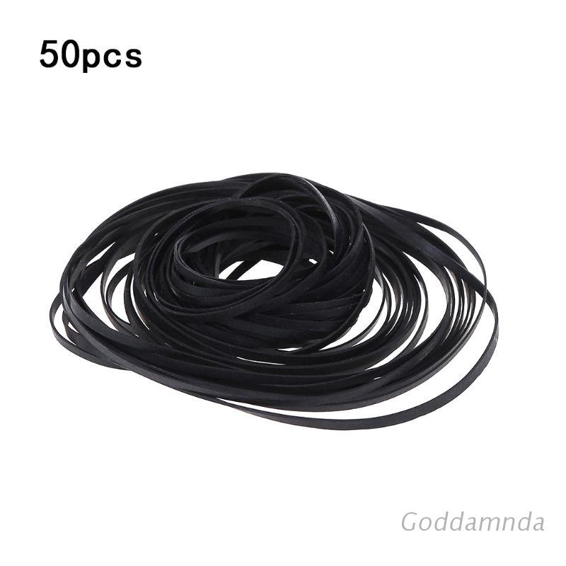 50PCS 40-135MM Universal Mix Cassette Tape Machine Belts Assorted Common Flat Ru