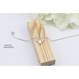 Lắc Tay Bạc Ý Sừng Hươu Xanh Ngân Hà
