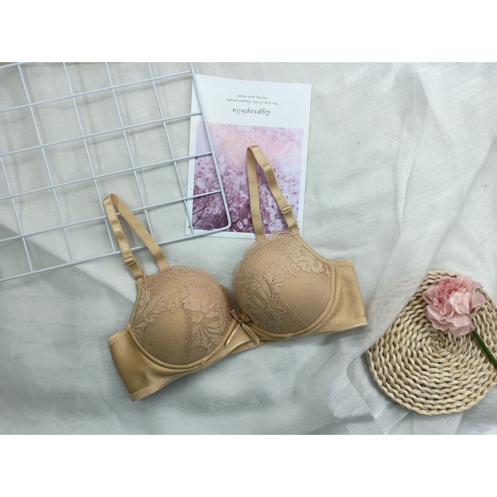 Áo Ngực Mút Dày, Áo Lót Không Gọng Cao Cấp E475 - Thương Hiệu 12H