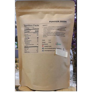 Nhân Hạt Bí Nhật Hữu Cơ Giàu Dinh Dưỡng  Túi 500g