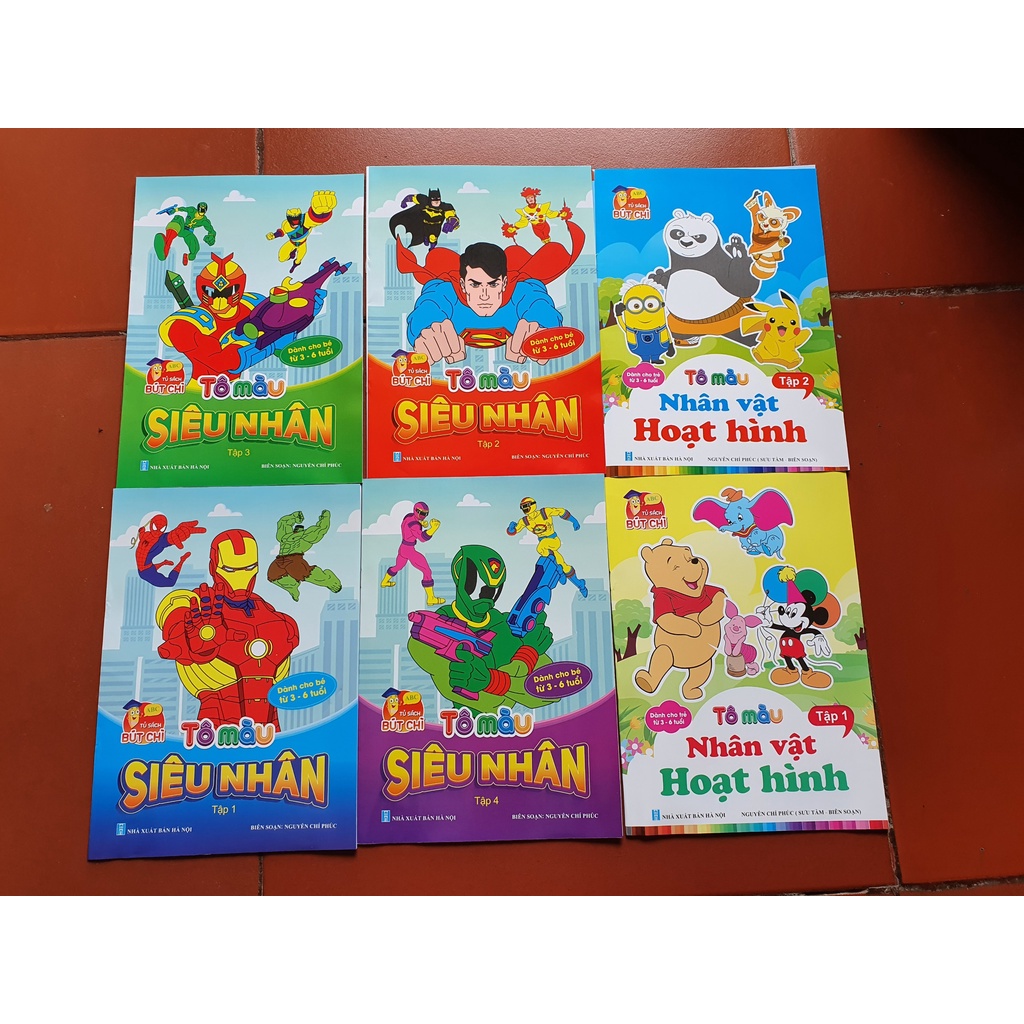 Ảnh Sách - Tô Màu Siêu Nhân Dành Cho Bé 2-6 Tuổi (6 Cuốn) 4