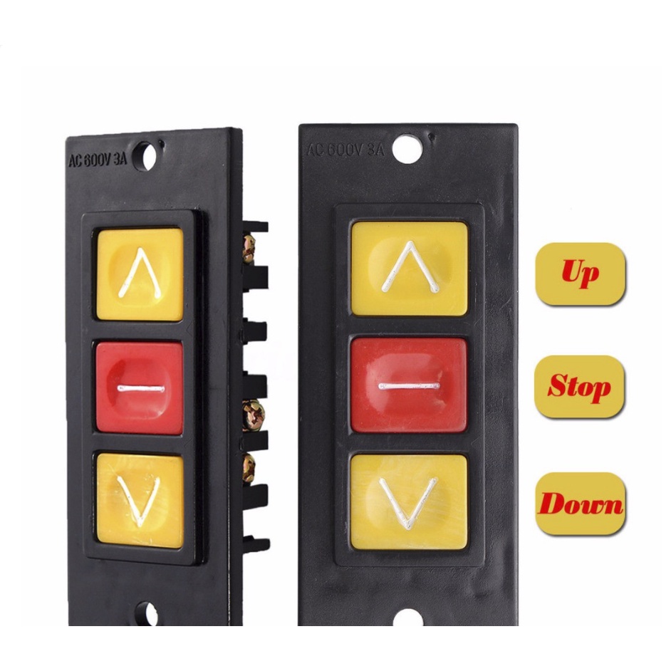 Hộp Công Tắc Âm Tường Cửa Cuốn 3 Nút ON-OFF-ON Dùng Điều Khiển Mô Tơ ...