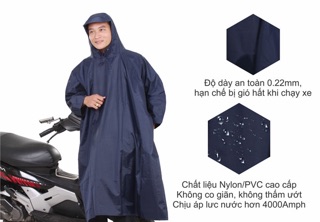 Áo Mưa Cánh Dơi Cao Cấp RANDO Chính Hãng Dày Dặn, Bền Bỉ Không Thấm Nước