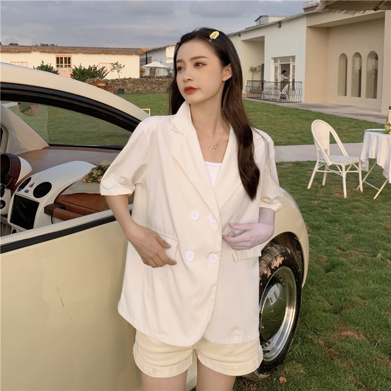 Áo khoác Blazer UNDERCOOL 1 lớp ngắn tay form rộng xinh xắn K31 - AV08