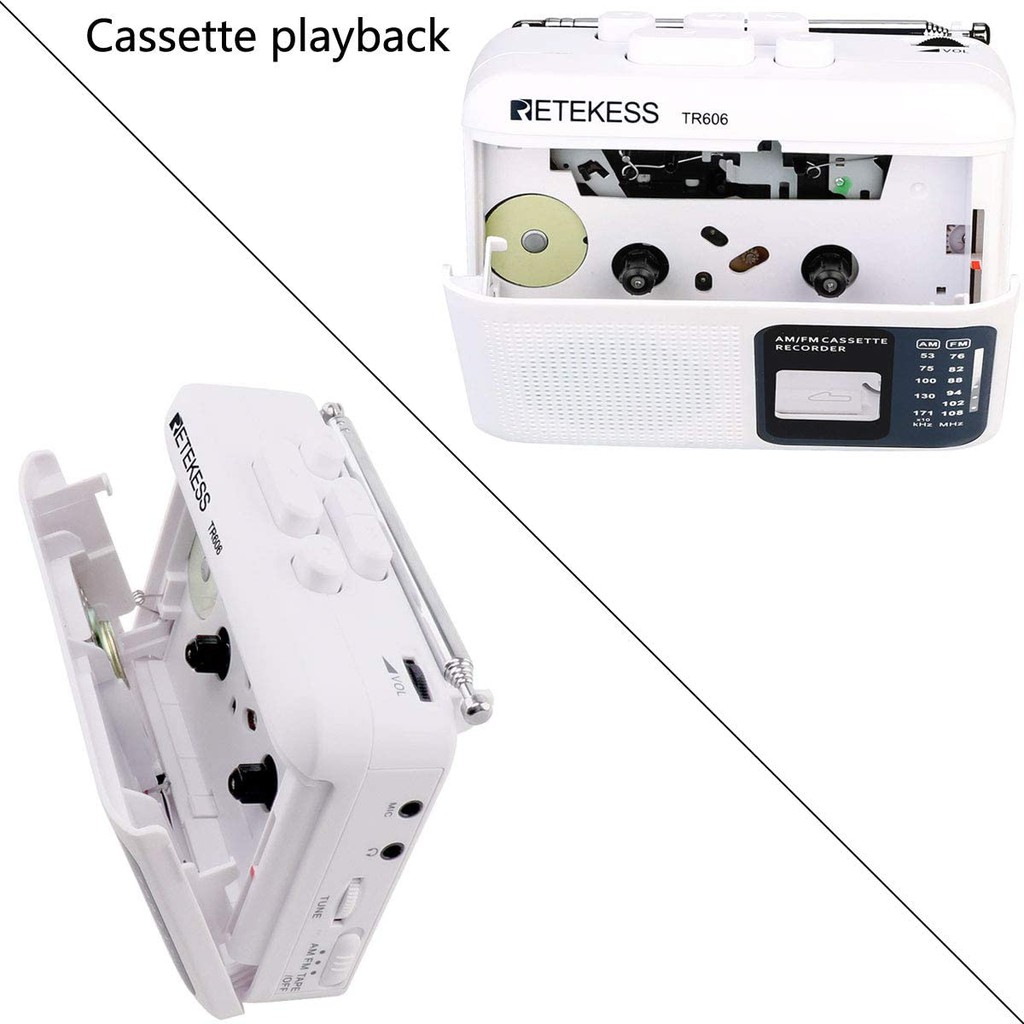 Ảnh Retekess TR606 New Color Cassette Play Radio FM / AM Radio di động 2