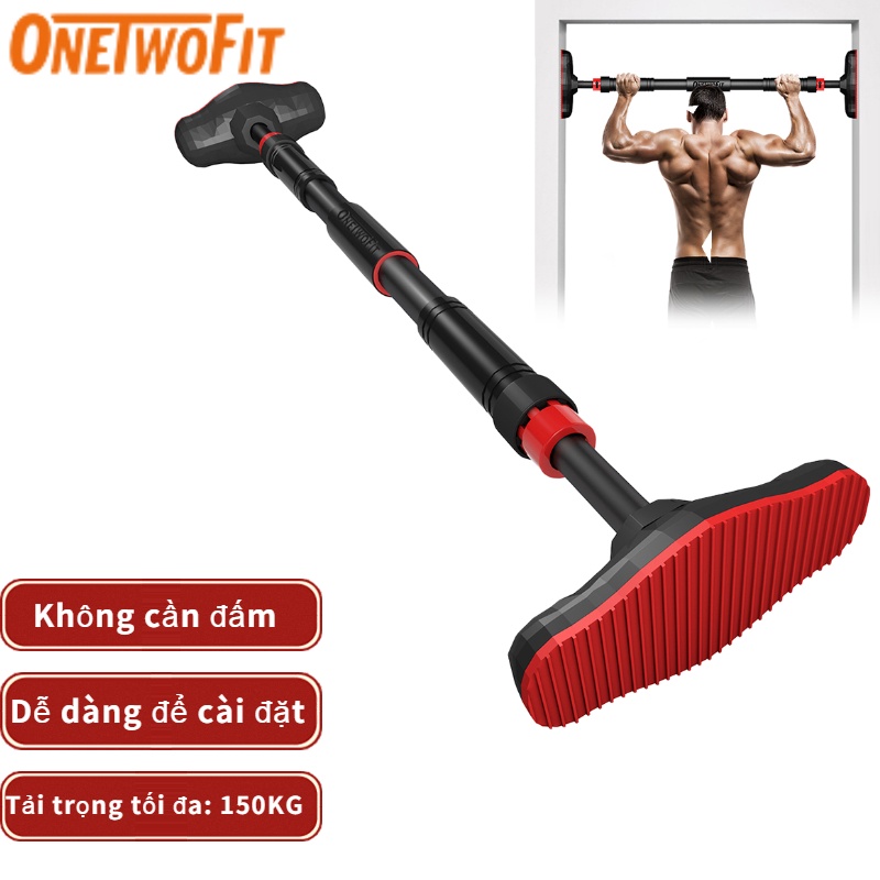 Ảnh OneTwoFit Thanh xà đơn gắn cửa, xà đơn treo tường chịu lực 150kg tập thể hình Gym 1