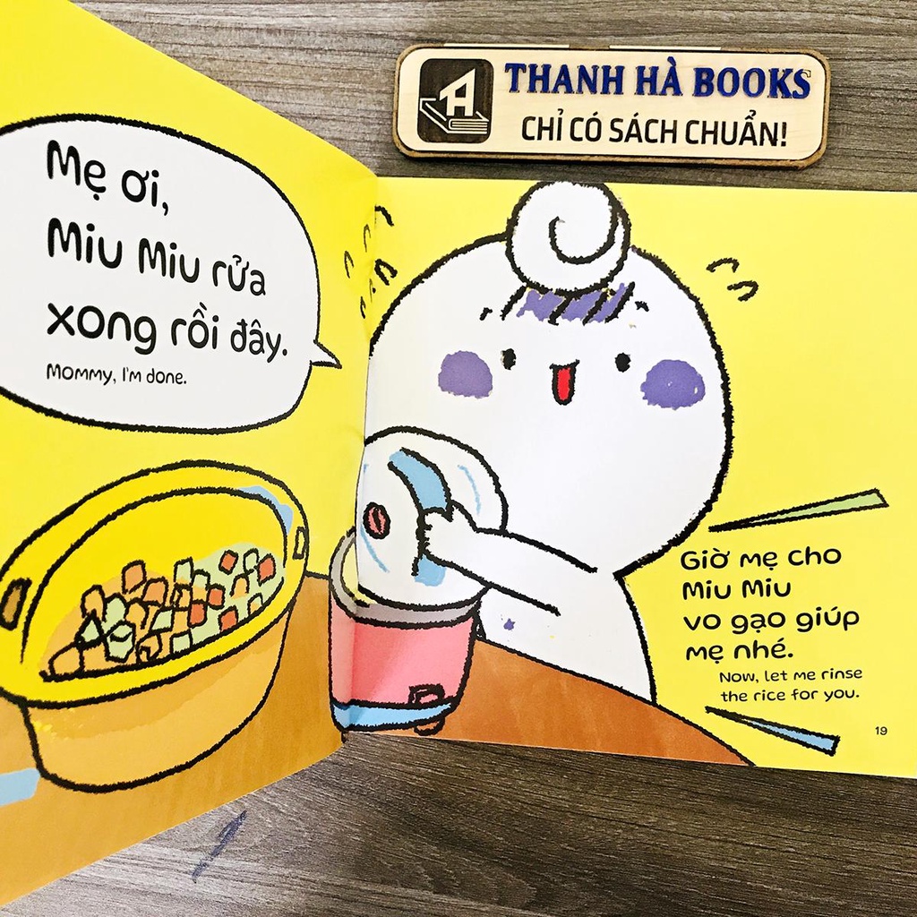 Mô tả Sách - Ehon Kĩ Năng Sống - Miu Miu Tự Lập - Phần 2 - Song ngữ Việt-Anh (Dành cho bé từ 1-6 tuổi) (Lẻ tùy chọn) - 5