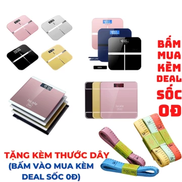 ( cân iphone chữ thâp ) cân điện tử sức khỏe, cân điện tử iphone, chữ thập nhiều màu sài pin AAA tặng kèm thước dây