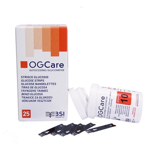 Ảnh Que thử đường huyết OGCARE hộp 25 que date xa chính hãng - MEDICAL 1