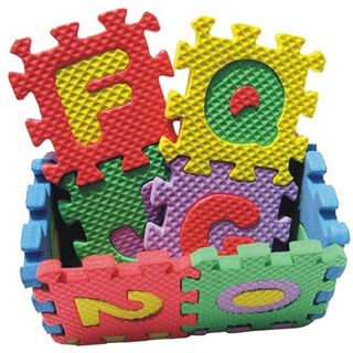 Set 36 miếng xốp EVA lắp ráp họa tiết số và chữ cái
