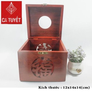 [Siêu Rẻ]Hộp gỗ hương đựng giấy trạm hoa dây cao cấp