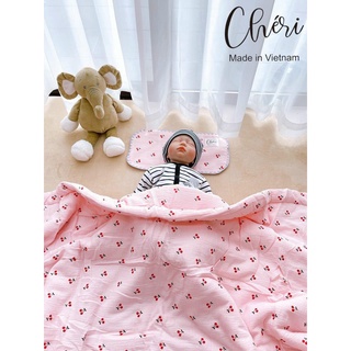 Chăn xô trần bông Oganic Cheri Cho Bé | Minizon Kids