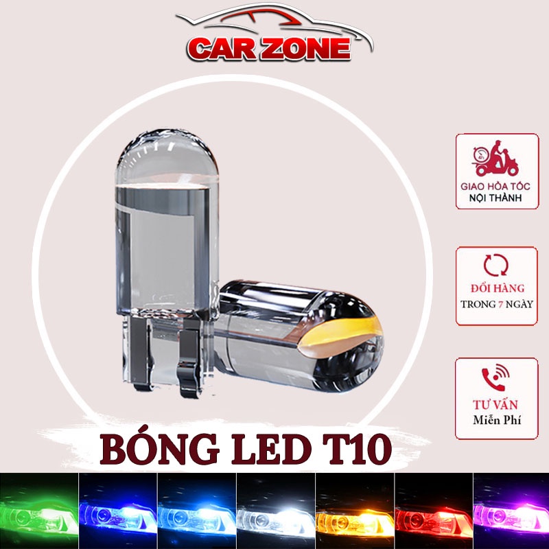 Bóng Led T10 Siêu Sáng , Đèn Led & T10 Lắp Mặt Đồng Hồ, Demi  , Xi Nhan Xe Máy , Ô Tô  -  Đủ 7 Màu