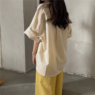 Áo sơ mi Hàn Quốc dáng rộng kẻ sọc nhiều màu Ulzzang (hàng QC) - Ảnh thật