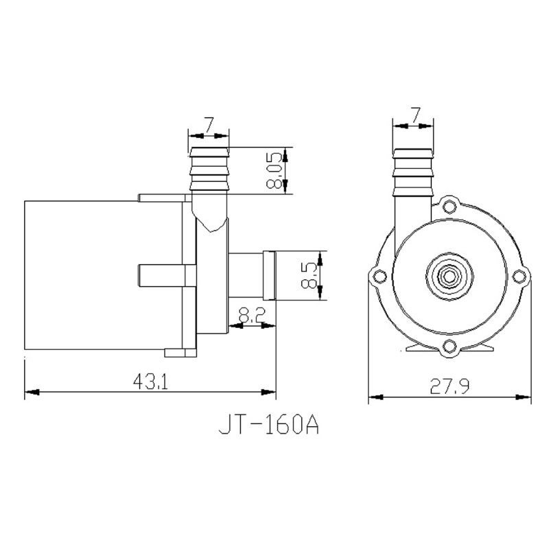 IOR DC 12V Năng lượng mặt trời Máy bơm nước tuần hoàn nóng Động cơ không chổi than Ao hồ cá