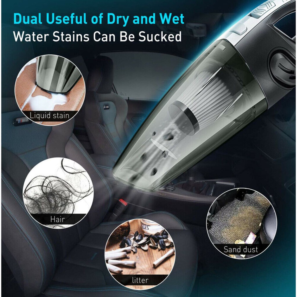 Máy hút bụi cầm tay R.6053 120W lực hút 6000mpa nhỏ gọn pin sạc tiện lợi