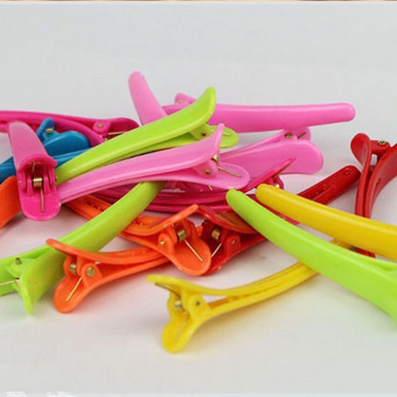Fl 1 Kẹp Tóc Mỏ Vịt Để Tạo Kiểu Nhiều Màu Sắc Nhựa Neon Thạch Kẹo Màu Cá Sấu Kẹp Tóc Barrettes Cho Nữ Gi