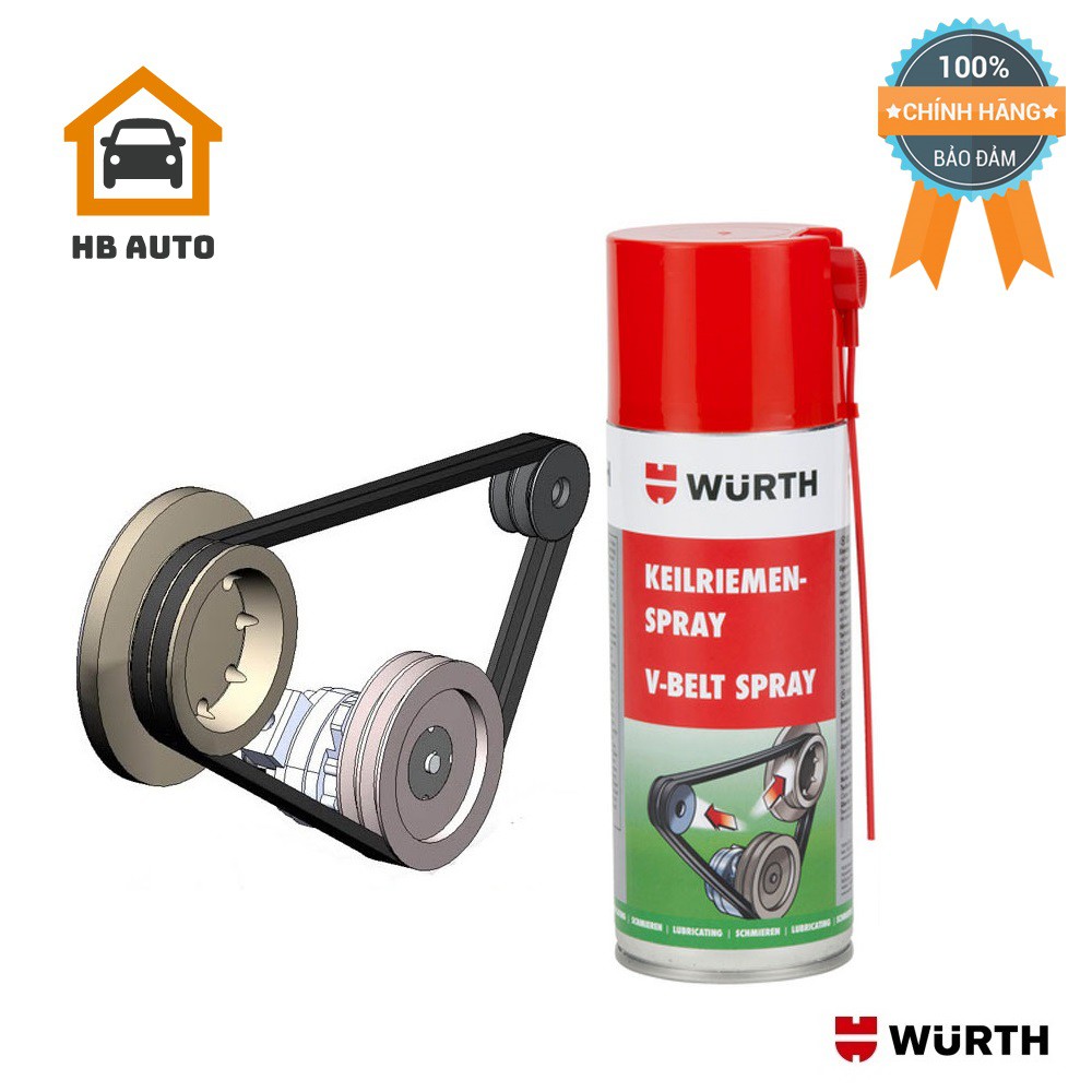 Chai Xịt Bảo Dưỡng Dây Curoa VBelt Spray Wurth 0893230 (400ml