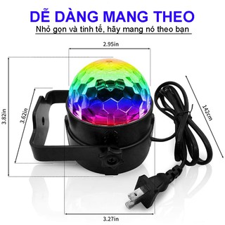 Đèn Led Xoay Trang Trí 7 Màu - Đèn Trang Trí Sân Khấu, Phòng Karaoke 3 Màu, 360 Độ