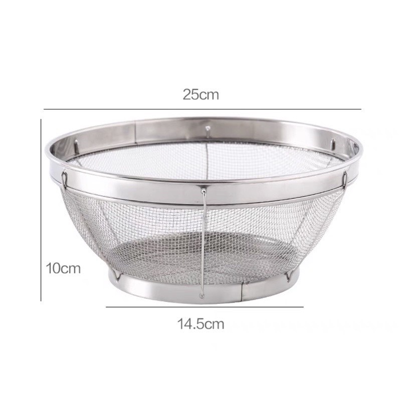 Rổ Lưới Inox Vo Gạo Cao Cấp Inox Ko Gỉ tiện lợi sử dụng
