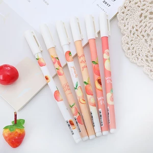 3 Bút Nước Mực Đen In Hình Quả Đào Giản Dị