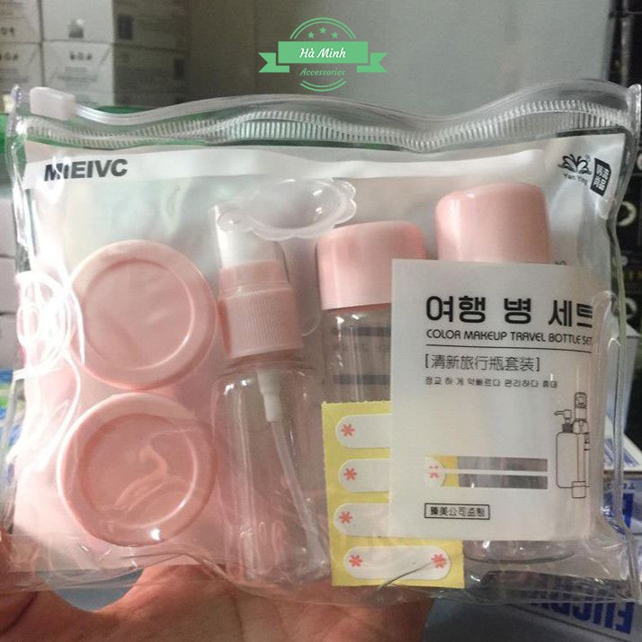 (COMBO 3 BỘ) CHIẾT MỸ PHẨM DU LỊCH 7 MÓN,CHAI LỌ MINI TIỆN LỢI,Gọn Nhẹ Mang Theo Du Lịch