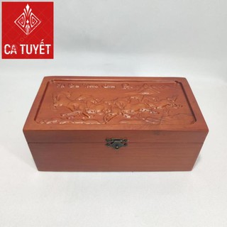 Hộp đựng CON DẤU CÔNG TY, ĐỰNG TRANG SỨC GỖ HƯƠNG CHẠM MÃ ĐÁO THÀNH CÔNG ( LOẠI TO - ẢNH THẬT)