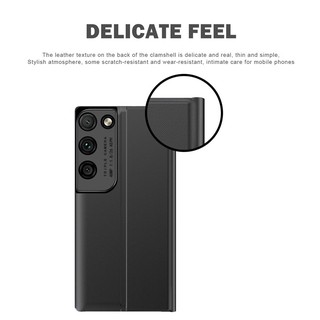 Bao Da Điện Thoại Nắp Lật Cửa Sổ Thông Minh Cho Samsung Galaxy Note 20 Ultra / Note 20 / Note 10 Plus