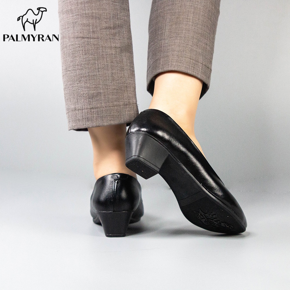 Giày nữ cao gót 4cm da bò thật cao cấp palmyran ST04D