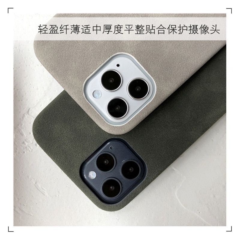 Ốp điện thoại da lộn họa tiết siêu mỏng cho iPhone 15 Plus 14 13 12 11 Pro Max 15promax 14promax 15plus 14plus Vỏ TPU mềm chống trượt