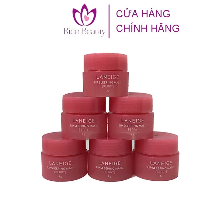 Mặt Nạ Môi Ủ Môi Laneige Lip Sleeping Mask 3gr Hàn Quốc Dưỡng Ẩm Môi, Giảm Thâm, Khô Sần, Nứt Nẻ Môi - Rice Beauty